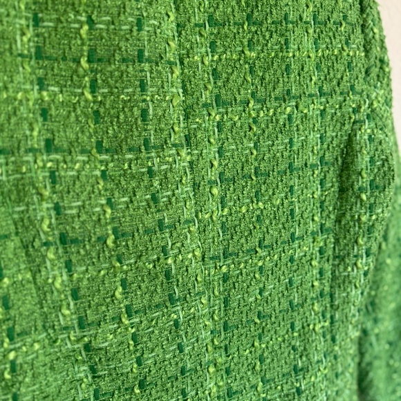 Rachel Zoe Green Tweed Blazer Gold Buttons Size Small - Picture 6 of 7